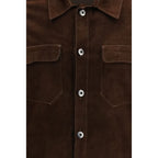 Salvatore Santoro Brown Calf Leather Bos Taurus Bomber