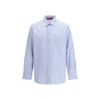 Gucci Light Blue Cotton Pattern Shirt