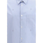 Gucci Light Blue Cotton Pattern Shirt
