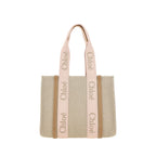 Chloé Brown Linen Shoulder Bag