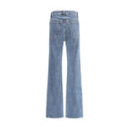 Khaite Blue Cotton Flared Jeans
