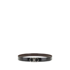 Ferragamo Black Calf Leather Bos Taurus Regular Belt