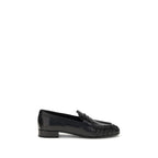 Prada Black Calf Leather Bos Taurus Slip-On Loafers