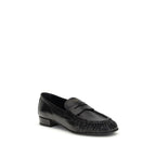 Prada Black Calf Leather Bos Taurus Slip-On Loafers