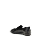 Prada Black Calf Leather Bos Taurus Slip-On Loafers