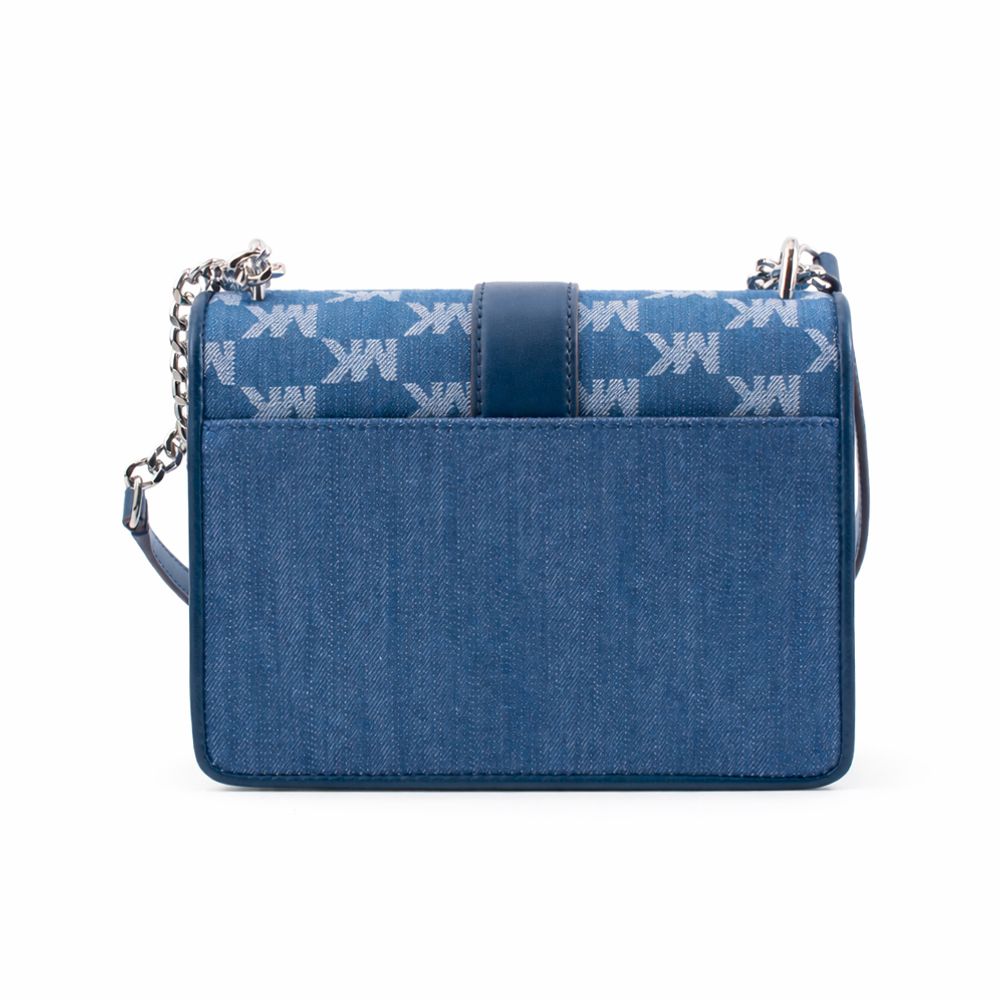 Michael Kors Blue Canvas Crossbody Bag