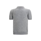 Allude Gray Cashmere Shortsleeve Shirt