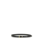 Saint Laurent Black Calf Leather Bos Taurus Regular Belt