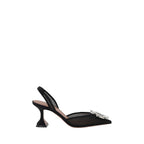 Amina Muaddi Black Polyester Pumps