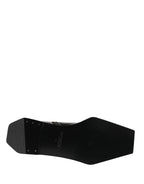 Authentic Designer Dolce & Gabbana Black Leather Zip Closure Ankle Boots Shoes