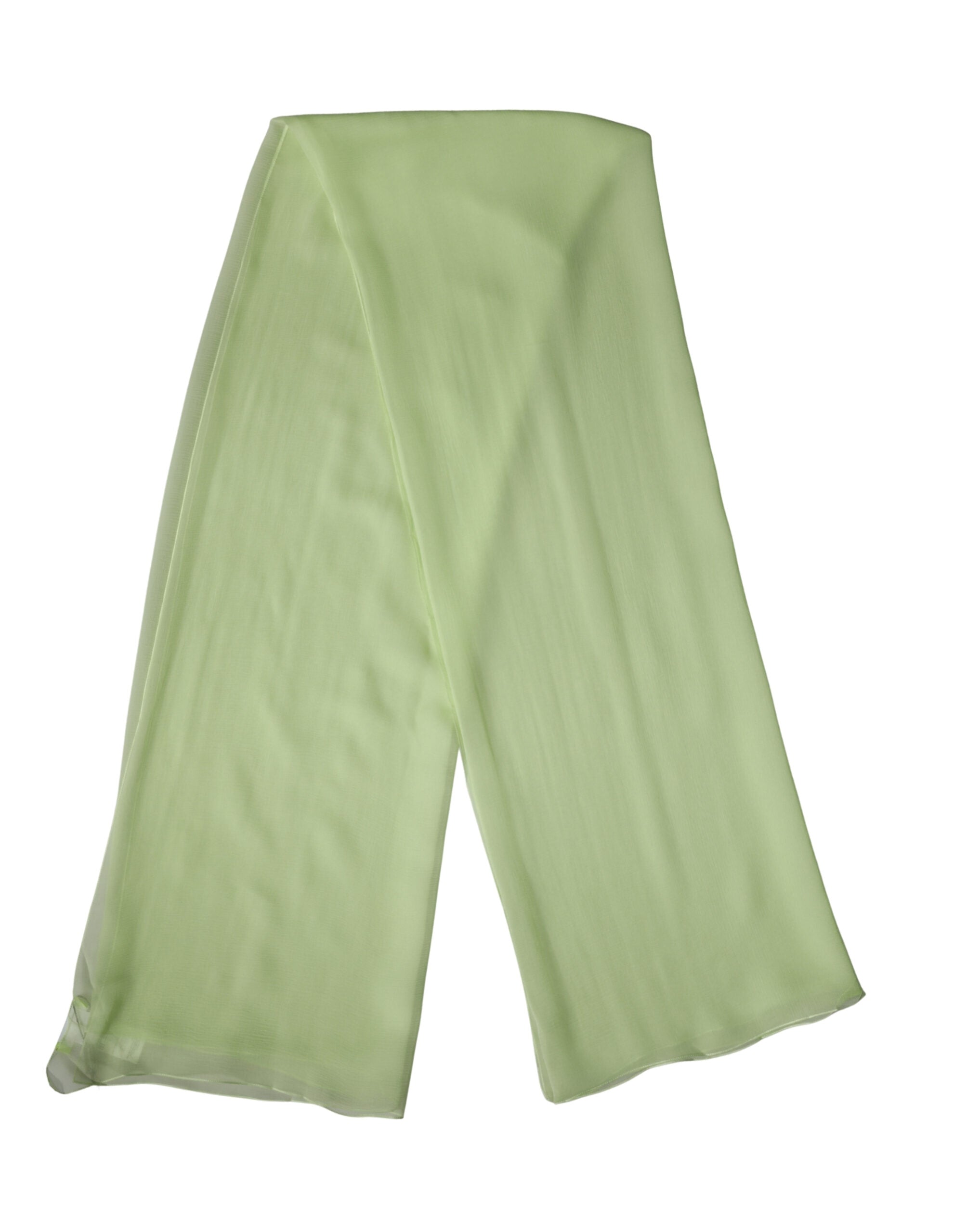 Authentic Designer Dolce & Gabbana Light Green Silk Neck Wrap Stole 200cm x 134cm Scarf