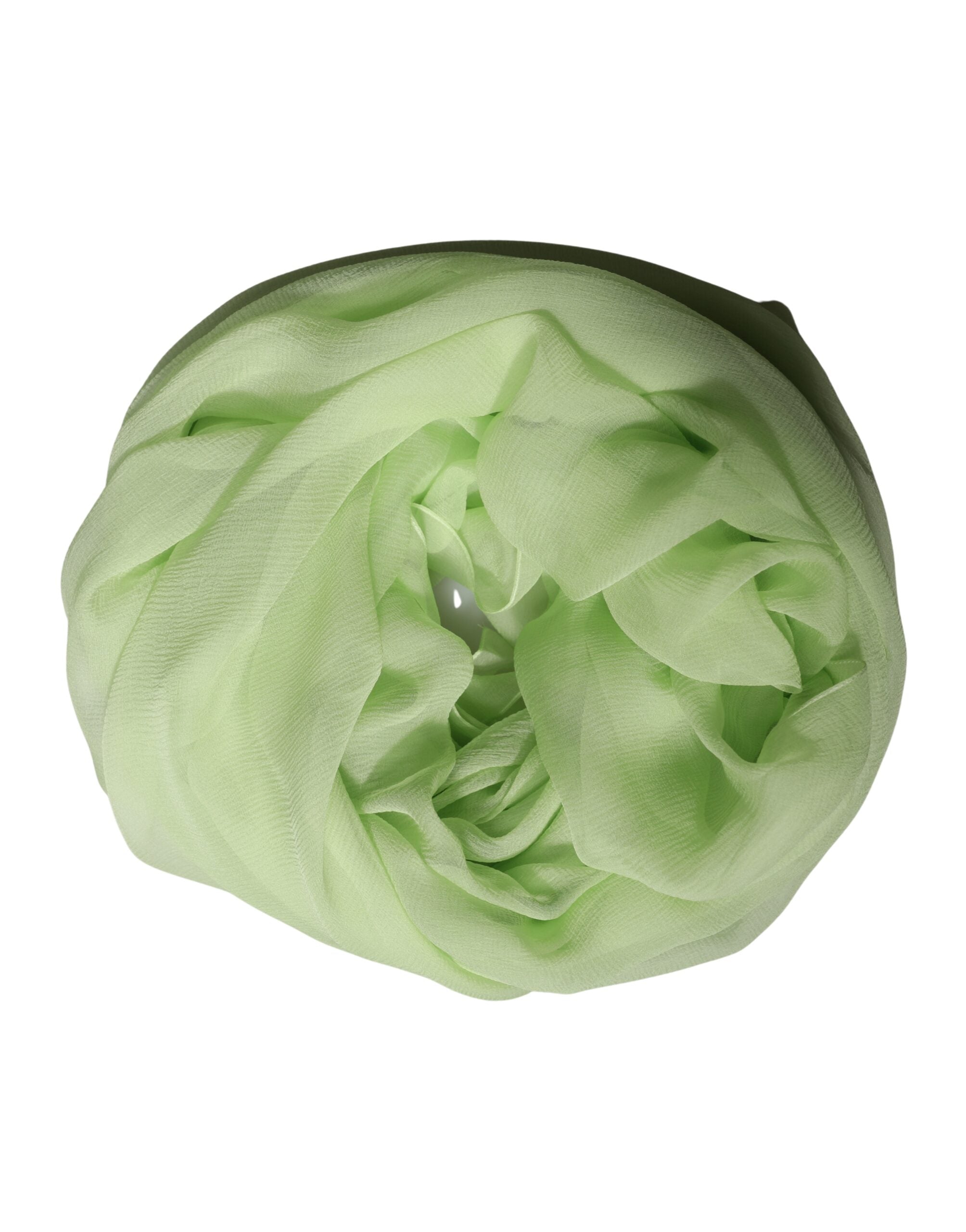 Authentic Designer Dolce & Gabbana Light Green Silk Neck Wrap Stole 200cm x 134cm Scarf