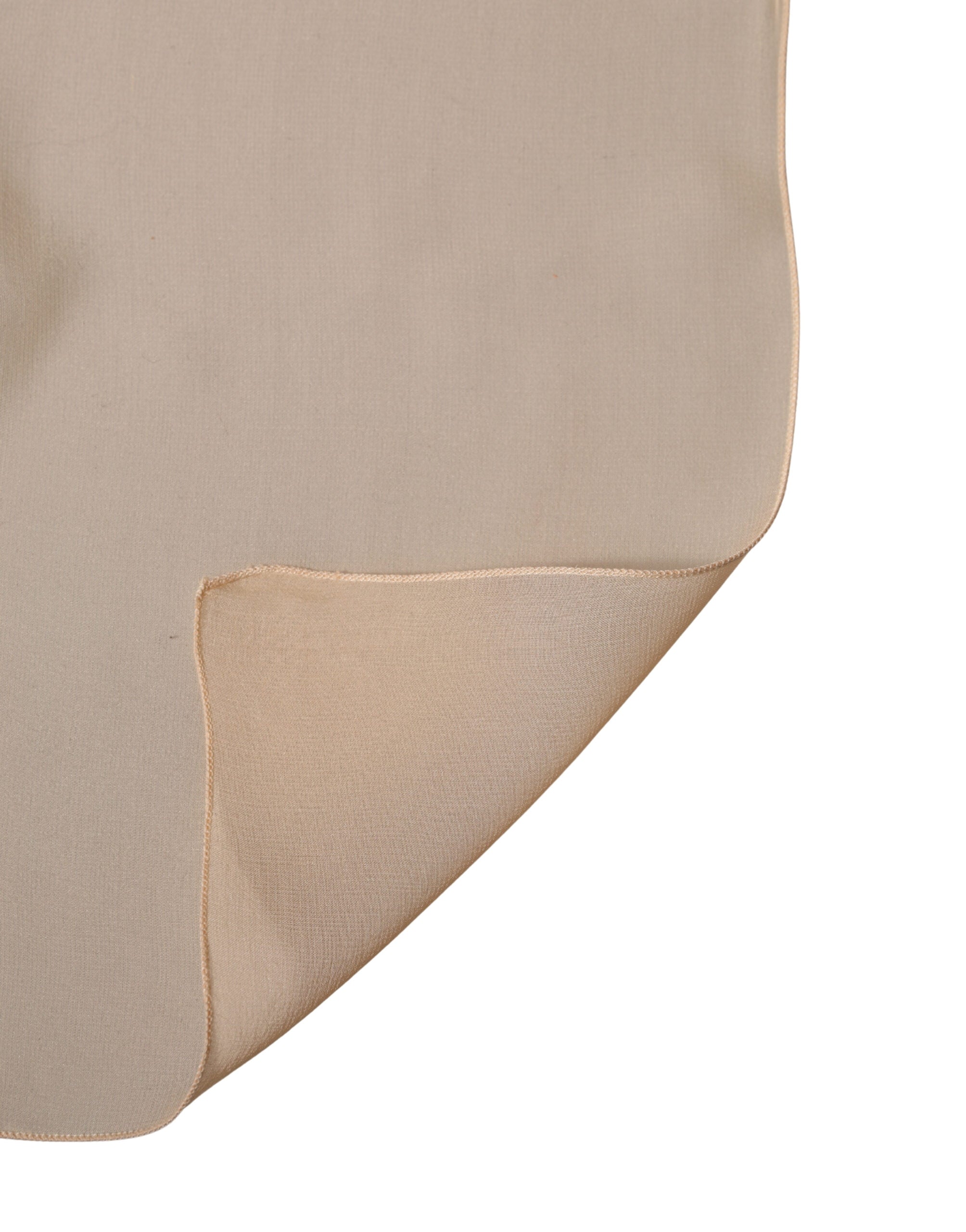 Authentic Designer Dolce & Gabbana Beige Silk Neck Wrap Shawl Stole 272cm x 120cm Scarf