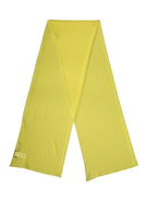 Authentic Designer Dolce & Gabbana Yellow Silk Neck Wrap Shawl Stole 200cm x 64cm Scarf