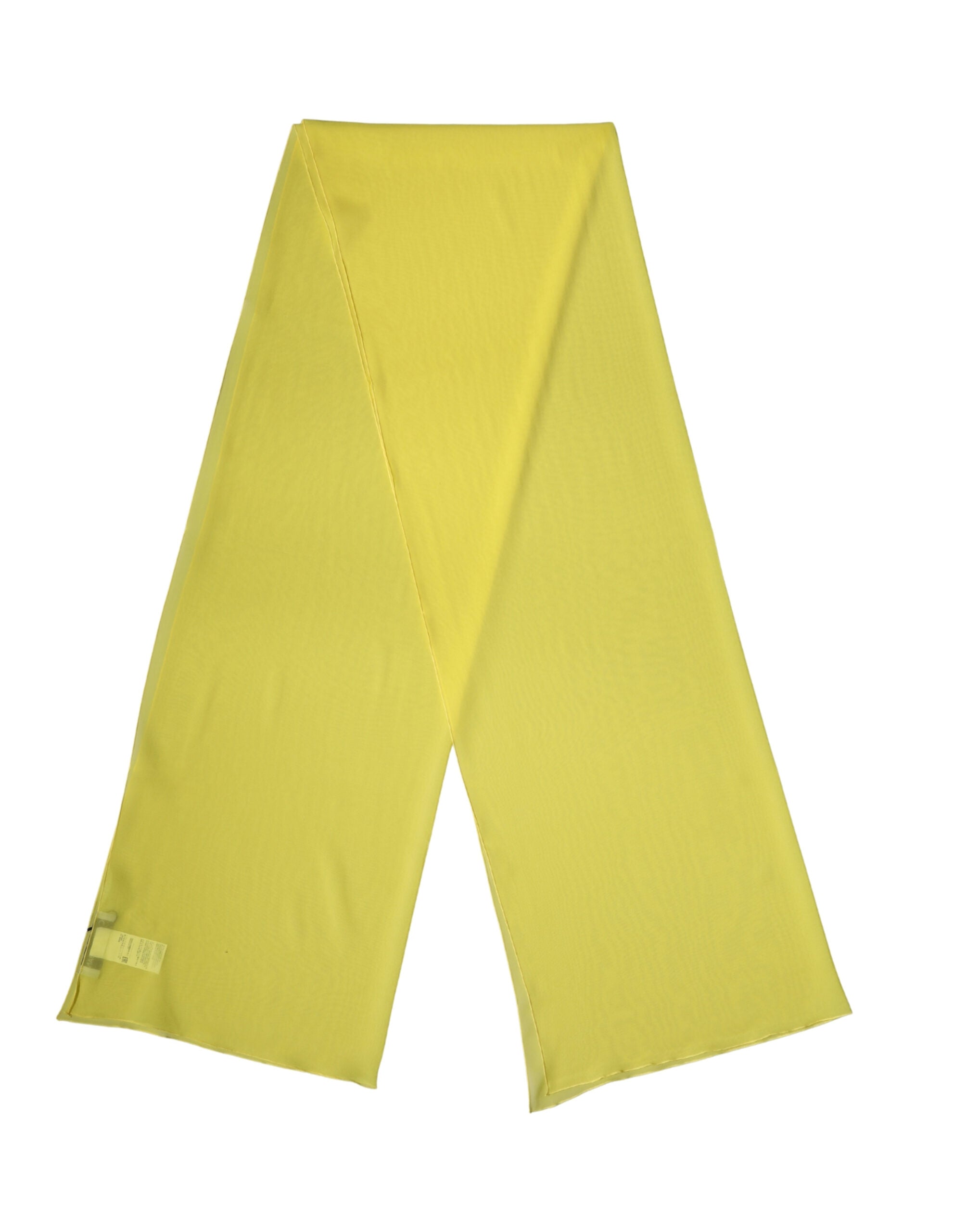 Authentic Designer Dolce & Gabbana Yellow Silk Neck Wrap Shawl Stole 200cm x 64cm Scarf