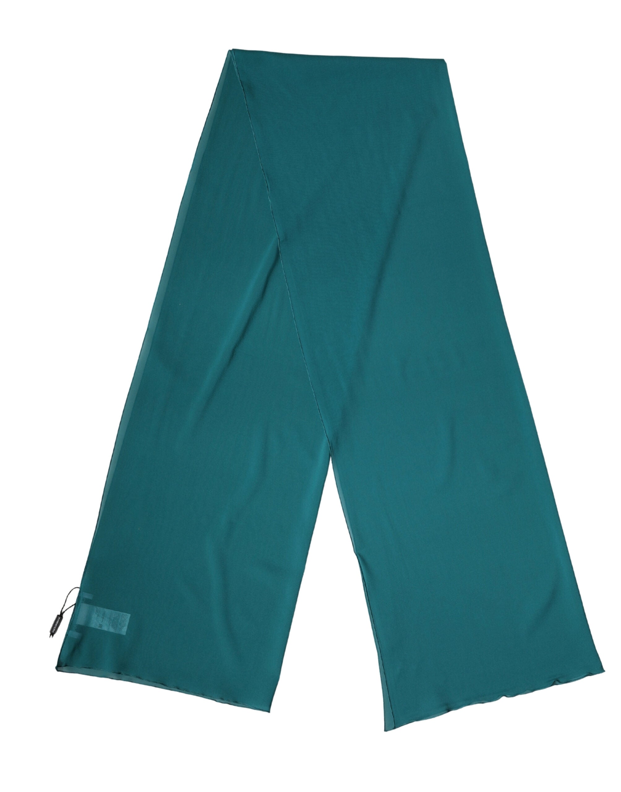 Authentic Designer Dolce & Gabbana Blue Green Silk Neck Wrap Shawl Stole 200cm x 64cm Scarf