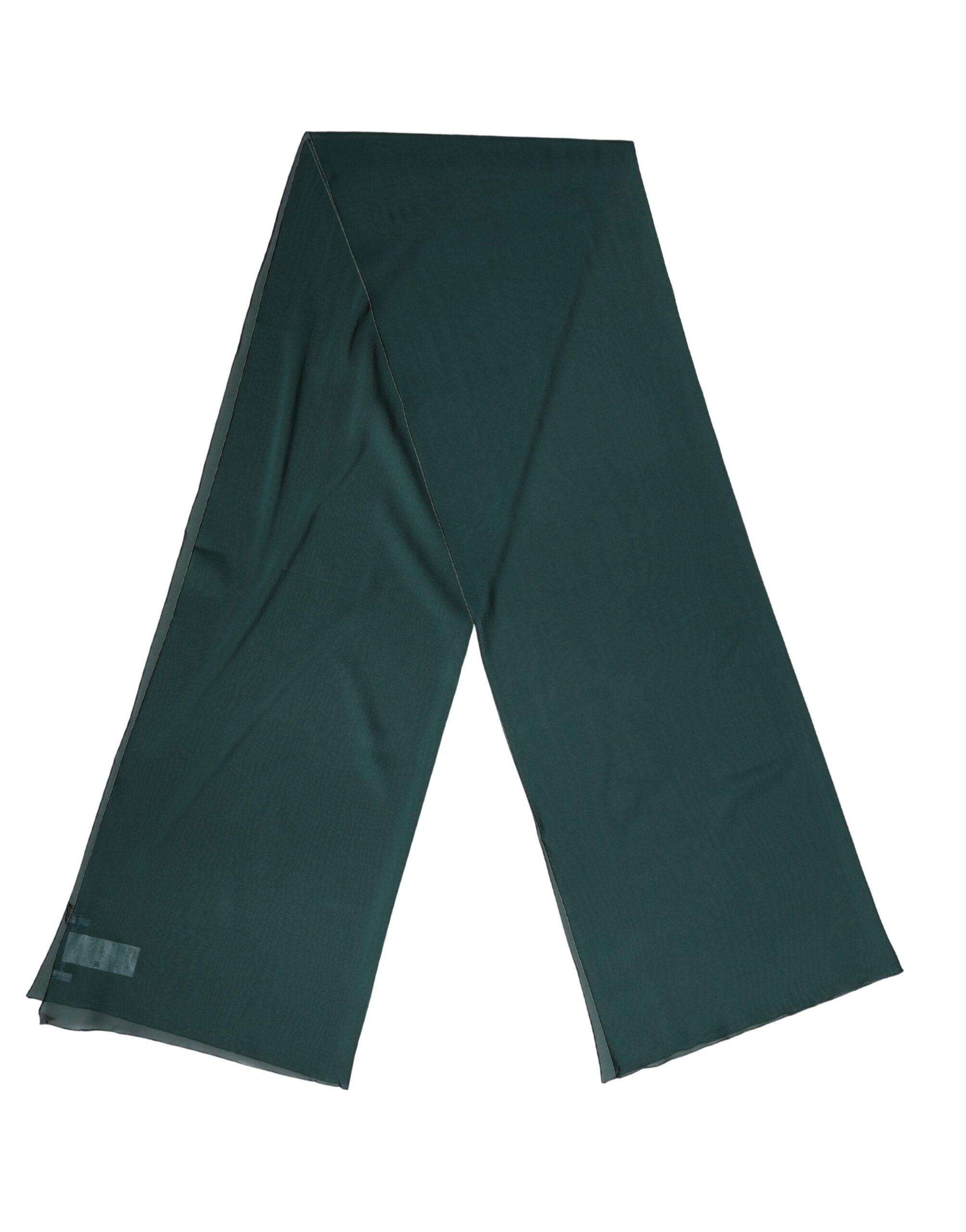 Authentic Designer Dolce & Gabbana Dark Green Silk Neck Wrap Shawl Stole 200cm x 64c Scarf