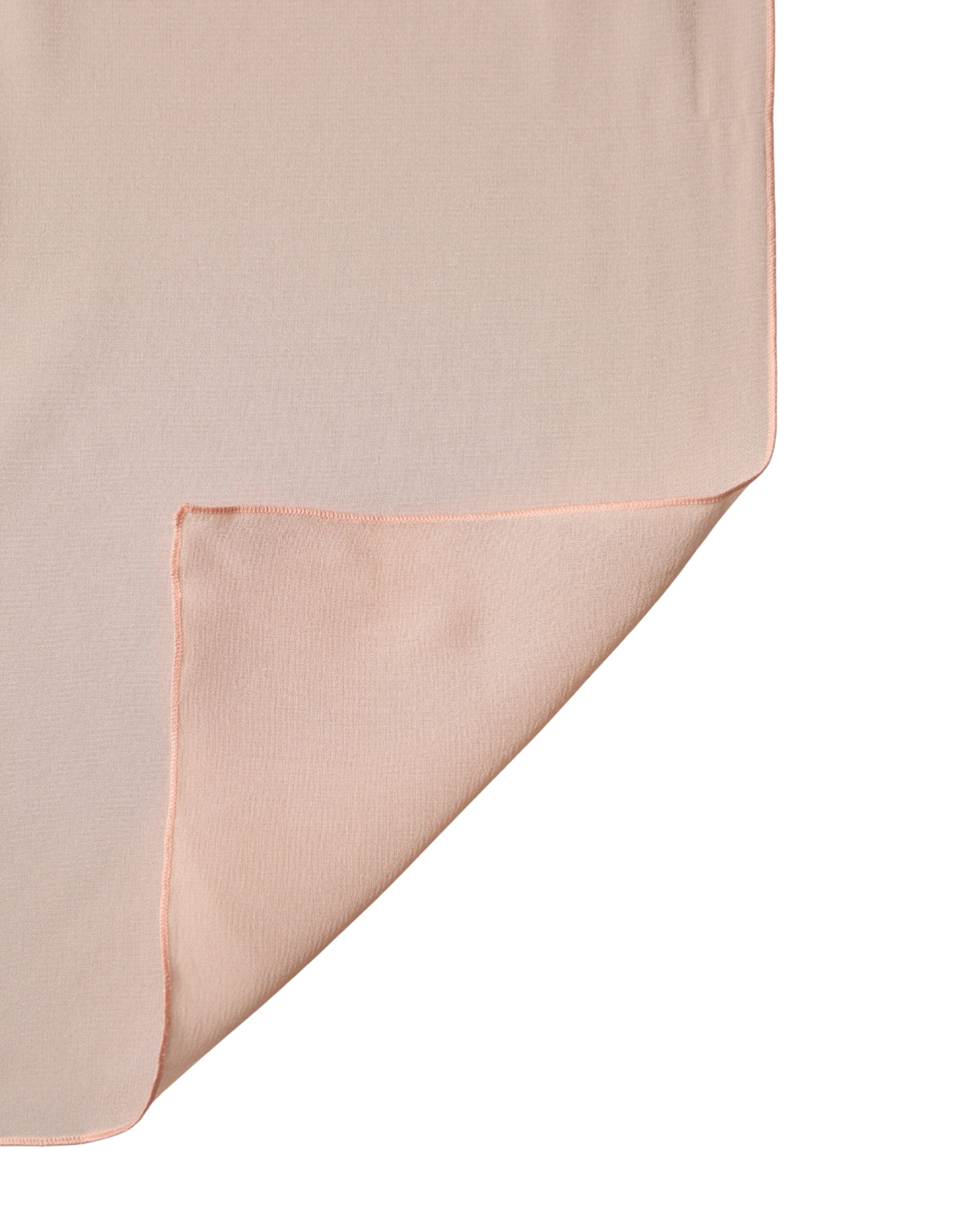 Authentic Designer Dolce & Gabbana Peach Silk Neck Wrap Shawl Women Stole 200cm x 64cm  Scarf