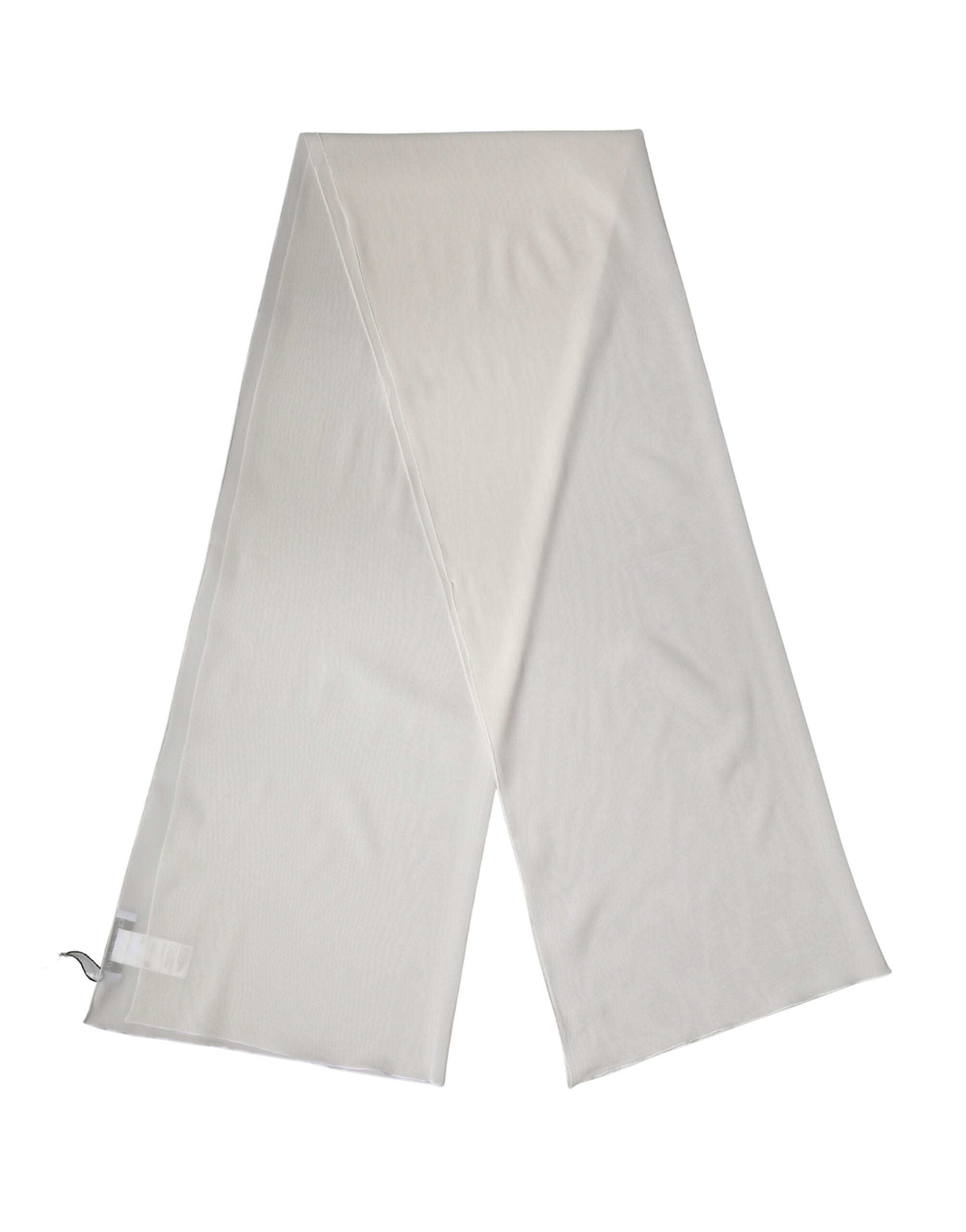Authentic Designer Dolce & Gabbana Off White Silk Neck Wrap Shawl Stole 200cm x 64cm Scarf
