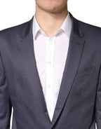 Authentic Designer Dolce & Gabbana Blue Single Breasted MARTINI 2 Piece Suit