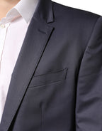 Authentic Designer Dolce & Gabbana Blue Single Breasted MARTINI 2 Piece Suit