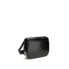 Ferragamo Black Calf Leather Bos Taurus Shoulder Bag