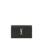 Saint Laurent Black Calf Leather Bos Taurus Clutch Bag