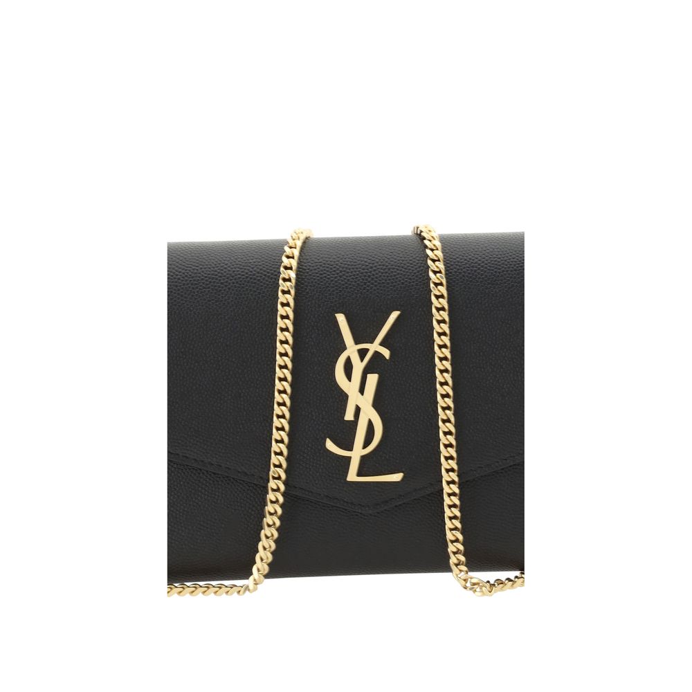 Saint Laurent Black Calf Leather Bos Taurus Clutch Bag