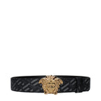 Versace Gray Polyester Regular Belt