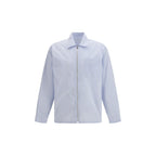 Prada Blue Polyamide Pattern Shirt