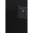 Prada Black Fleece Wool Sweatshirt