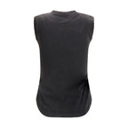 The Attico Black Cotton Sleeveles T-Shirt