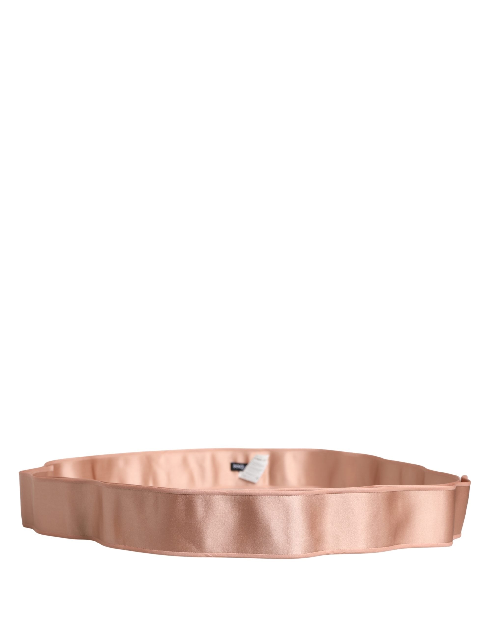 Authentic Designer Dolce & Gabbana Light Pink Silk Satin Waist Women Cintura Belt