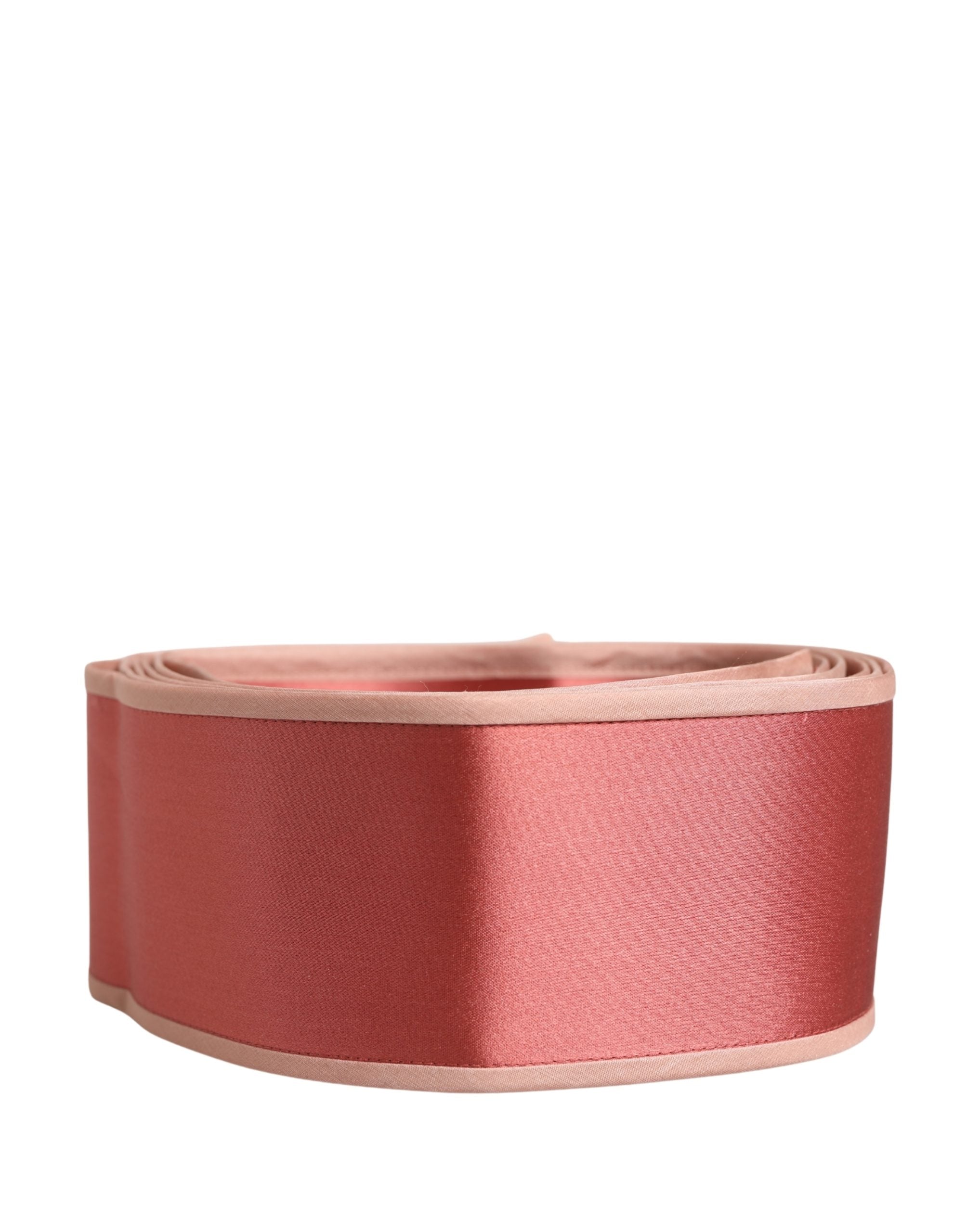 Authentic Designer Dolce & Gabbana Pink Silk Satin Waist Women Cintura Belt