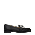 Jimmy Choo Black Leather Slip-On Loafers