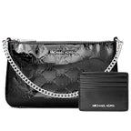 Michael Kors Black Canvas Clutch Bag