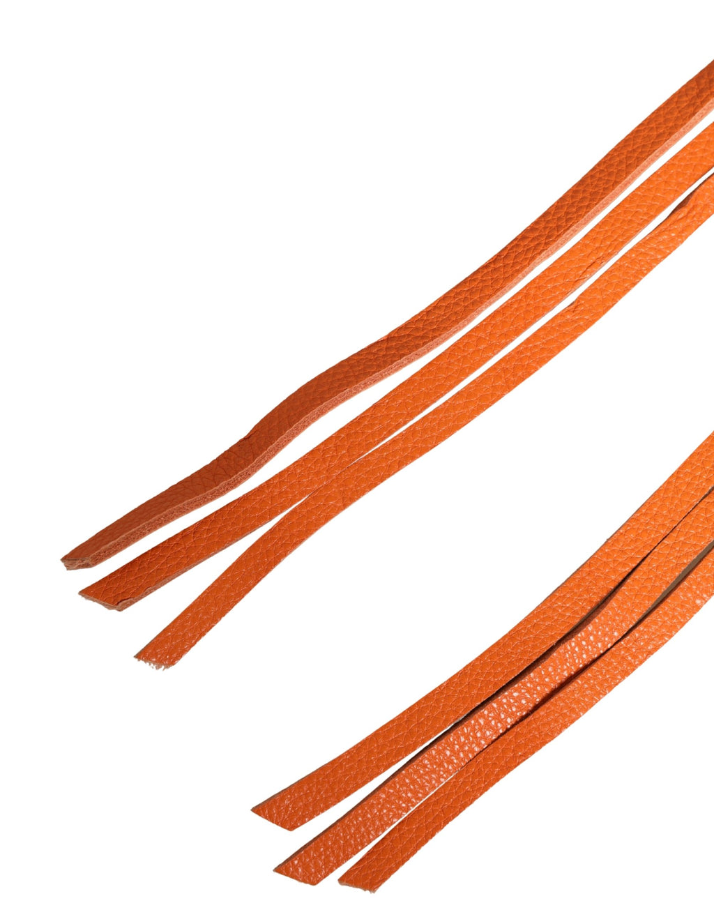 Authentic Designer Scervino Street Orange Leather Chain Waist Metal Buckle Belt