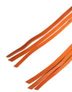 Authentic Designer Scervino Street Orange Leather Chain Waist Metal Buckle Belt