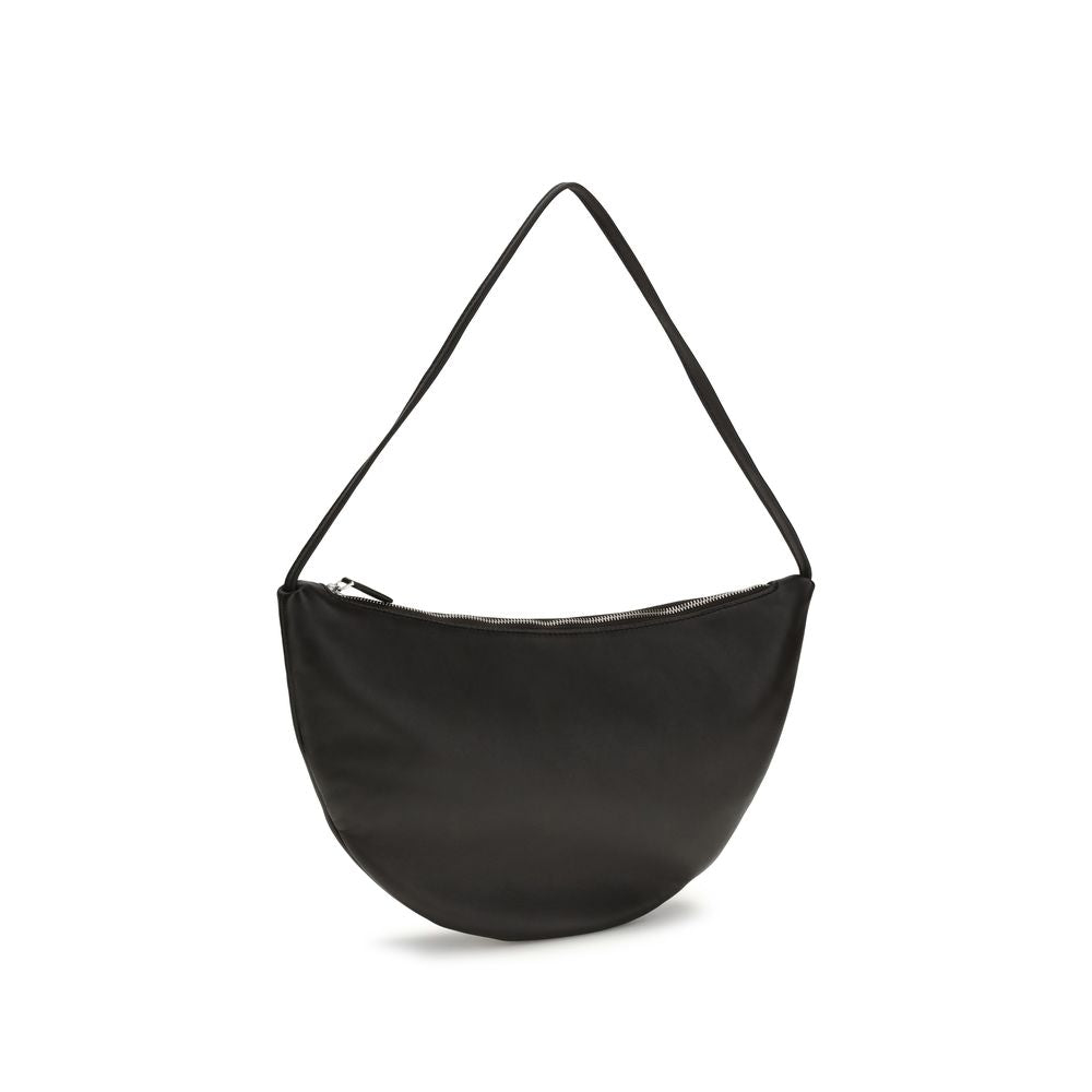 The Row Black Calf Leather Bos Taurus Shoulder Bag