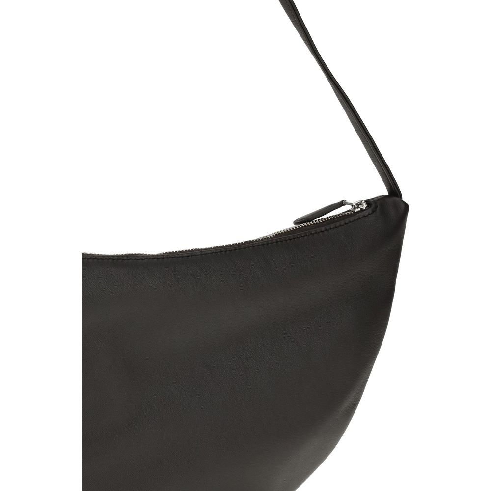 The Row Black Calf Leather Bos Taurus Shoulder Bag