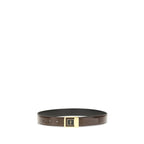 Saint Laurent Bicolor Calf Leather Bos Taurus Regular Belt