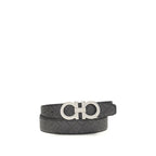 Ferragamo Black Calf Leather Bos Taurus Regular Belt