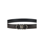 Ferragamo Black Calf Leather Bos Taurus Regular Belt