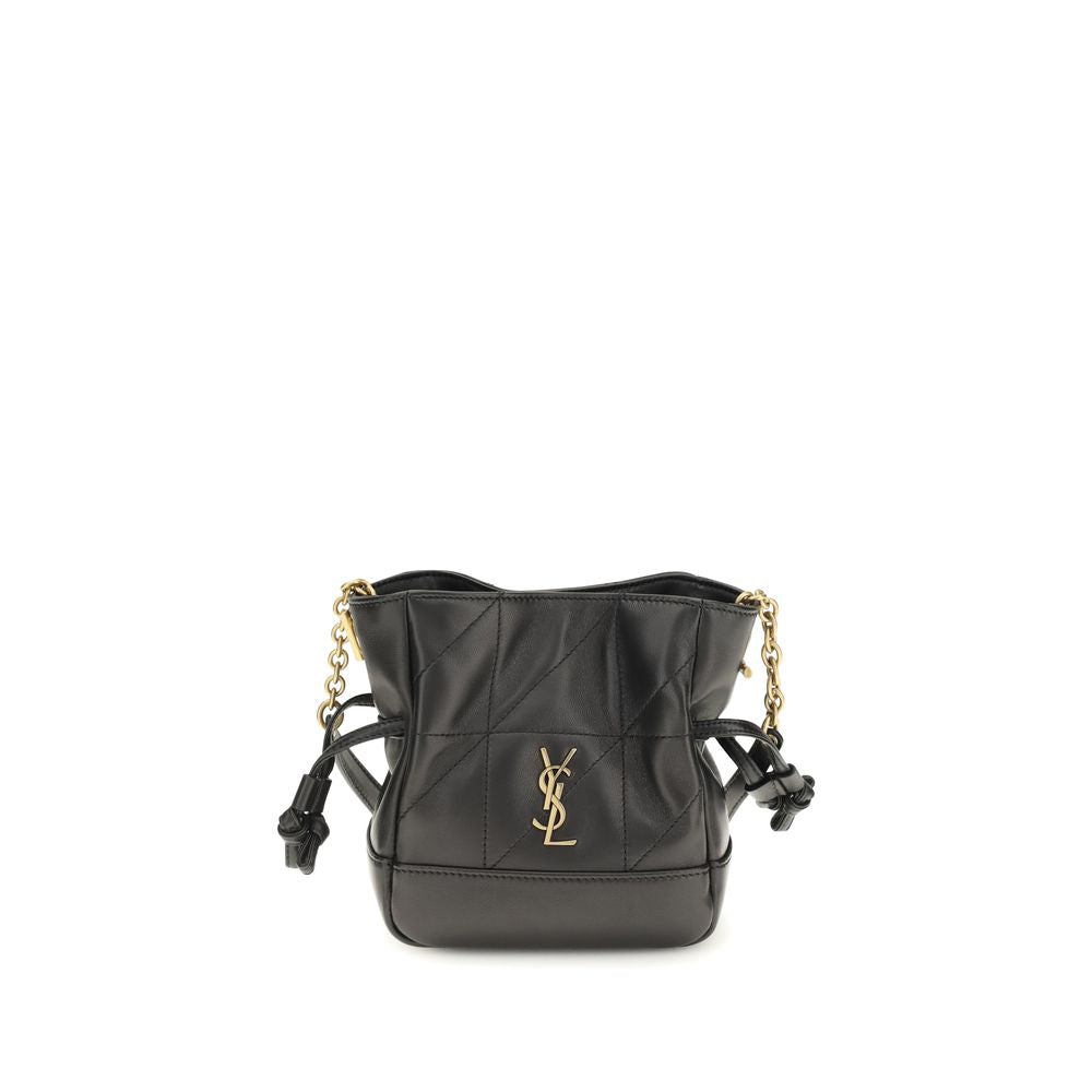 Saint Laurent Black Lamb Ovis Aries Aries Shoulder Bag