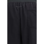MM6 Black Cotton Casual Pants