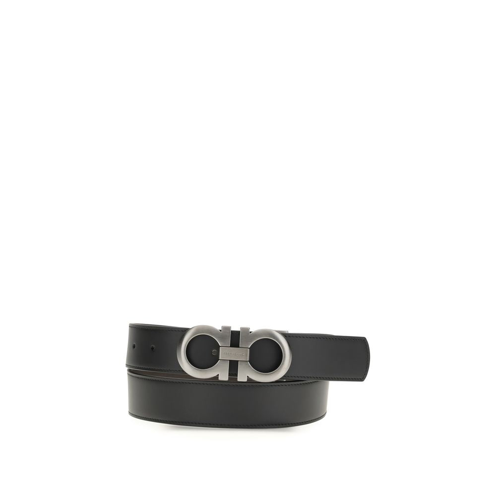 Ferragamo Black Leather Regular Belt