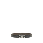 Ferragamo Black Leather Regular Belt