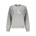 Calvin Klein Grigio Cotton Women Sweatshirt