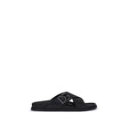 Dolce & Gabbana Black Calf Leather Bos Taurus Sandals