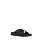 Dolce & Gabbana Black Calf Leather Bos Taurus Sandals